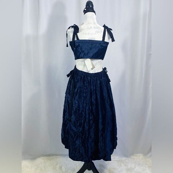 ULLA JOHNSON metallic midi dress size 8 - Picture 9 of 12